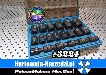 Nasadki udarowe 6-kątne 1/2' 8-32mm 20-el. Cr-Mo zestaw nasadek