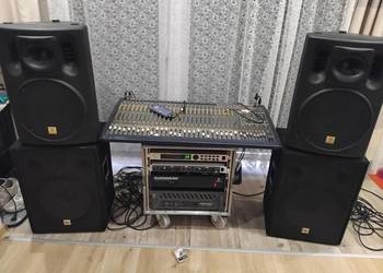 Nagłośnienie kolumny mikser końcówka equalizer hand box eurodesk