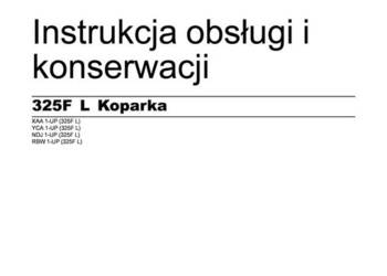 CATERPILLAR 325 F L  Koparka gąsienicowa DTR Instrukcja obsługi