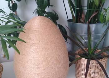 Jajko Duże Egg Jajo styropianowe 30 cm sznurek juta handmade Wielkanoc