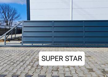 Brama przesuwna 5m panelowa pełna SUPER STAR,ocynk+RAL, dostępne: 4m, 6m