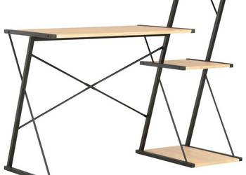 vidaXL Biurko z regałem, czarno-dębowe, 116 x 50 x 93 cm（SKU:20289）
