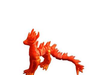 Figurka 3D - pomarańczowy smok