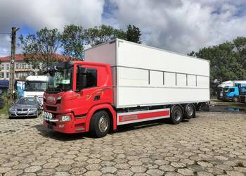 SCANIA P360 6x2 REGULOWANY KONTENER IZOTERMA WINDA SPROWADZONA