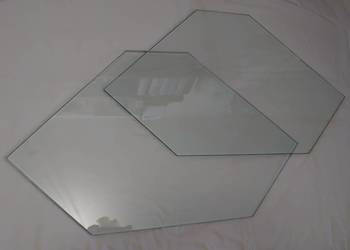 Szyba półka szklana narożna 2 szt. sześciokąt