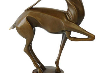 Figura z brązu Jeleń sarna modernistyczna figura
