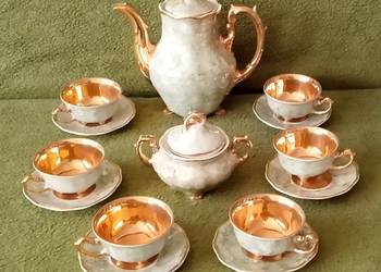 Serwis kawowy Karolina z Jaworzyny Śląskiej, dla 6  osób, PRL.