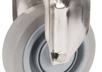 Koła skrętne ze stali nierdzewnej z powierzchnią z szarej gumy elastycznej…