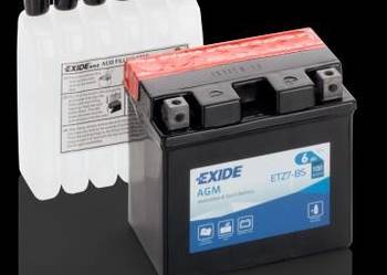 Akumulator motocyklowy 6Ah 100A EXIDE ETZ7-BS YTZ7-BS P+