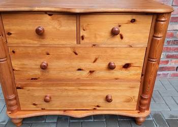 Komoda sosnowa Szafka rtv z szufladami do sypialni salonu (786)