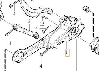 VOLVO XC60 XC70 wahacz wzdluzny tylny lewy 31476209 OE