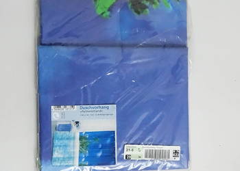 Nowa zasłona prysznicowa 180x180 cm – Motyw Palmy / Plaża