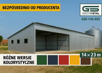 A306 Duży Ocynkowany Garaż Blaszany|Hala w Ocynk|Wiata |Magazyn – GRZYWSTAL