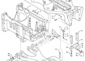 New Holland T6090 T6070 Sworzeń 60.26mm od x 222mm l 87681720