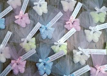 Świece podziękowania dla gości upominki prezent komunia roczek ślub chrzest