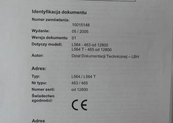 dtr instrukcja obsługi ładowarka liebherr l564 i inne