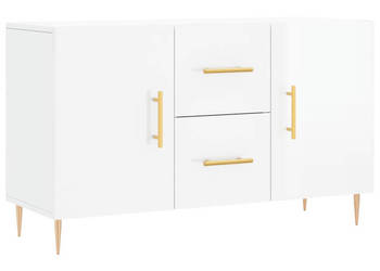 Komoda biała z połyskiem 100x36x60 cm materiał drewnopochodny WM-828158