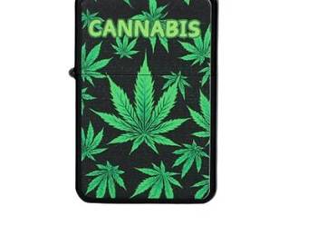 Zapalniczka Benzynowa Gentelo z Nadrukiem CANNABIS – Klasyka Zieleni