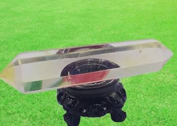 Kwarc laboratoryjny podwójny obelisk 90mm ezoteryka #30