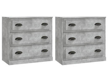 Szafki 2 szt. szarość betonu materiał drewnopochodny WM-3185243