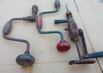 Zestaw 3 Kolekcjionerskie stare wiertarki ręczne 3 szt. Sprawne ,wysyłka