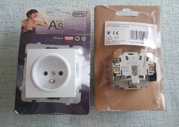 GNIAZDO gniazdko POJEDYNCZE z uziemieniem OSPEL seria AS