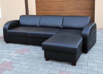 NAROŻNIK SKÓRZANY SOFA SKÓRA ŁÓŻKO Kanapa salonu ogrodu pojemnik TRANSPORT