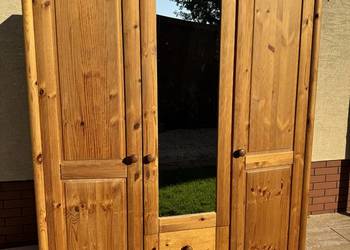 Szafa 3 drzwiowa z lustrem drewniana bieliźniarka