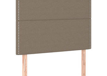 Zagłówki do łóżka 2 szt. taupe 100x5x78/88 cm tkanina WM-3116186
