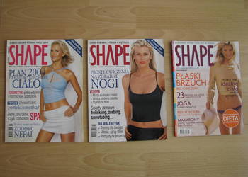 Shape, nr 1-3, 2004 rok - magazyn - uroda, zdrowie, fitness, styl życia