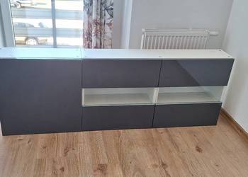 Szafki wiszące IKEA BESTA ciemnoszary połysk.