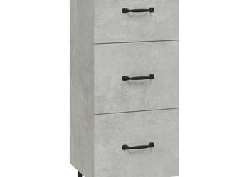 Szafka szarość betonu 345x34x90 cm materiał drewnopochodny WM-812352