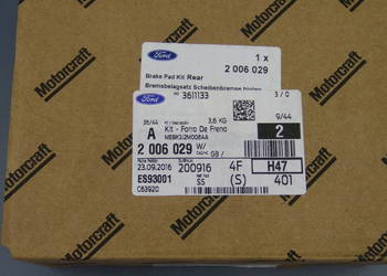 2006029 Klocki hamulcowe tył Ford Motorcraft Transit 2014