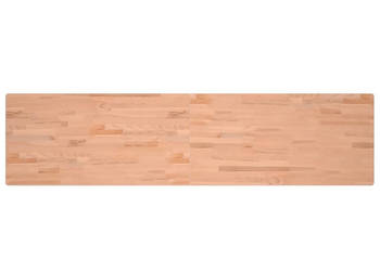 Blat do biurka 220x55x25 cm lite drewno bukowe WM-356098