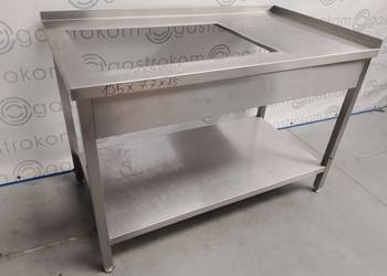 Stół z półką 136x77x85 cm z otworem na płytę indukcyjną