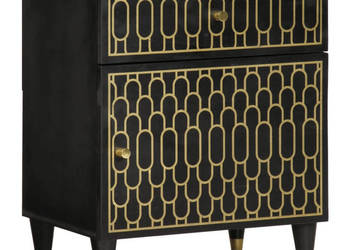 Szafka nocna 50x33x60 cm lite drewno mango WM-358328