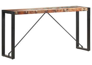 Stolik typu konsola 150 x 35 x 76 cm lite drewno z odzysku WM-285949
