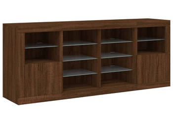 Szafka z oświetleniem LED brązowy dąb 163x37x67 cm WM-3209099