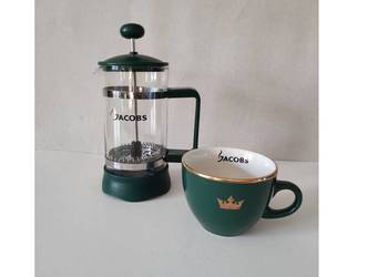 zaparzacz French Press Jacobs kawiarenka dzbanek filiżanka