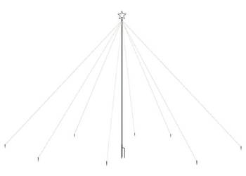 Choinka z lampek 800 zimnych białych diod LED 5 m WM-328750