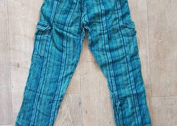 Bohemian Boho Peru Artesanalne Unisex Festival Harem Spodnie