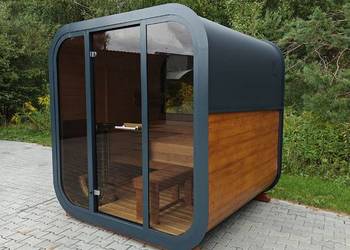 Sauna Ogrodowa RUBIK 2x2m piec elektryczny Harvia Cilindro 9 kW WiFi