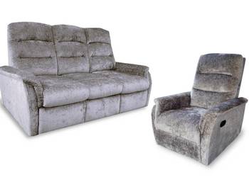 * Nowość * BURANO - Kanapa + fotel relaks elektryczny-"od ręki"