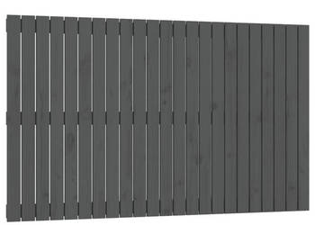 Wezgłowie łóżka szare 147x3x90 cm lite drewno sosnowe WM-824895