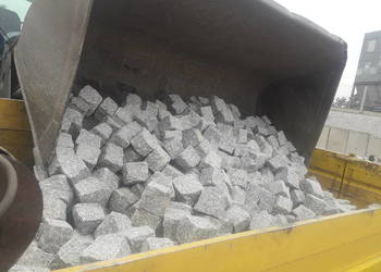 MO Kostka Granitowa Surowołupana Szara 1000KG ŚLĄSK
