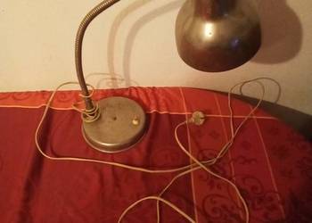 Lampka biurkowa srebrna . PRL