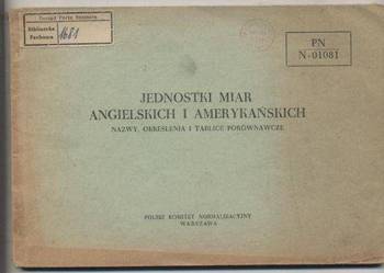 Jednostki miar angielskich i amerykańskich    Nazwy,okr