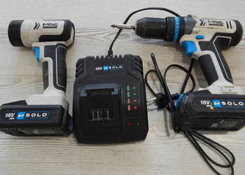 Wkrętarka + latarka MacAllister MCD18, ładowarka, 2 x akumulator