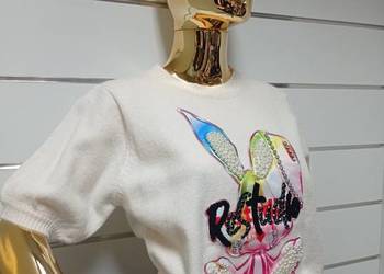 Bluzeczka sweterek cyrkonie perełki rozmiar uniwersalny