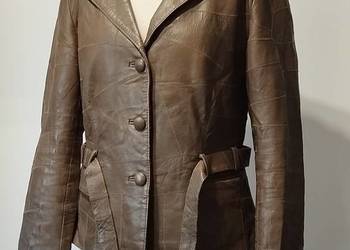 Vintage jasno brązowa kurtka z łatek L/XL